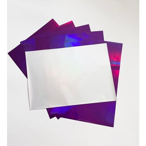 Myfoils holographic pink color hot stamping foil for laser printer minc laminator for printing foiling wedding card/label/logo