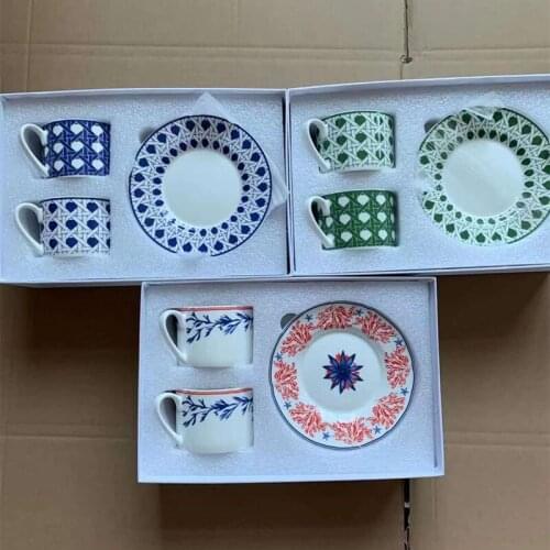 GY Bone China Coffee Cup Household Modern Water Cup Couples Cups Light Luxury Girlfriends Gift Cup Set