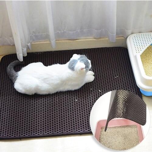 Pet Cat Litter Mat Pet Non-slip Mat Pads Trapping Cat Litter Box Clean Mat Single Layer Waterproof For Cats Accessories