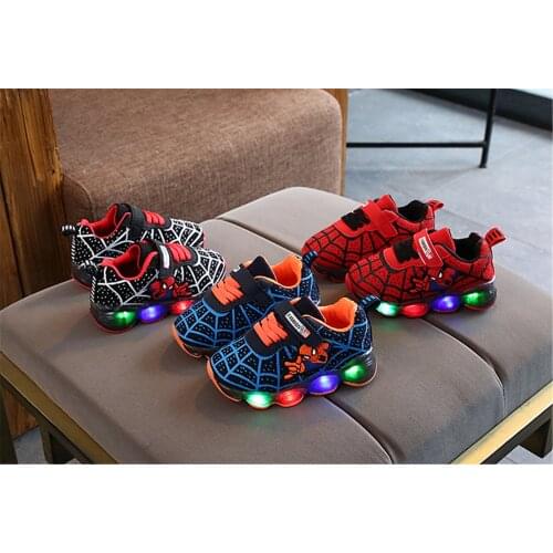 Led Luminous Running Kids Shoes For Boys And Girls Children Sport Sneakers Mesh For Baby Flashing Led Light Sneakers