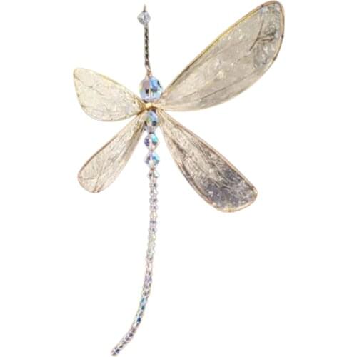 Hot Dragonfly Crystal Suncatcher with Beads Window Hanging Ornament Wedding Cars Window Decor