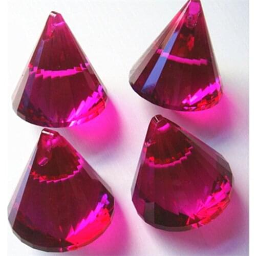 Free Shipping Fuchsia Dia40x52mm k9 Crystal Diamond Shape Chandelier Prisms/ Crystal Curtain Pendants/ Crystal Chandelier Part