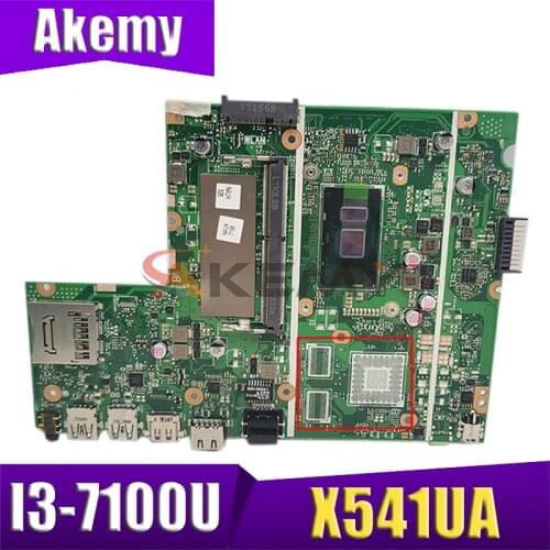 Akemy For Asus X541UJ X541UV X541UVK X541UQ X541UQK X541UA X541UAK X541U laptop motherboard mainboard with I3-7100U CPU 0M GM