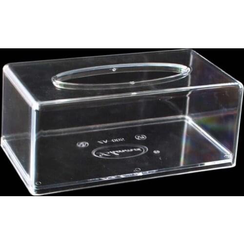 Mordoa Creative rectangular transparent acrylic tissue box car European style hotel ktv household simple tray