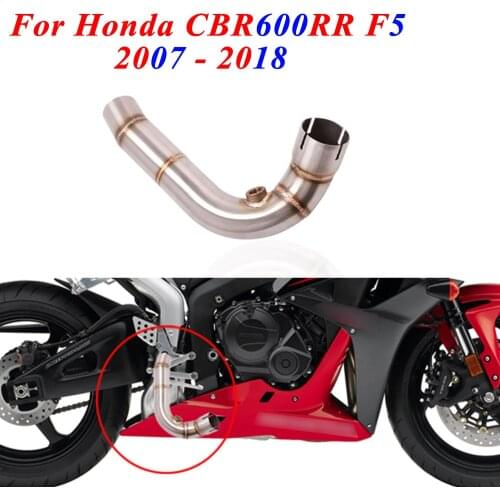 Motorcycle Exhaust Escape Muffler For Honda CBR600RR F5 2005 - 2018 CBR 600RR Modified Middle Tube Link Pipe Eliminator Enhanced