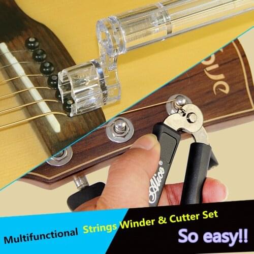 ALICE A1009A Multifunctional Strings Winder & Cutter Set for Bass Guitar Ukulele Violin