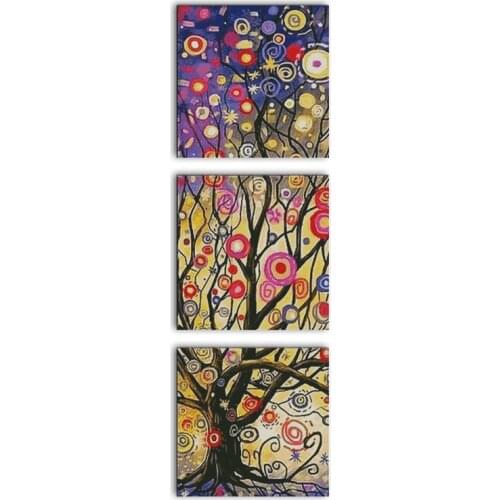 Money tree (triptych) cross stitch kit lanscape garden 14ct 11ct printed canvas stitching embroidery DIY handmade needlework