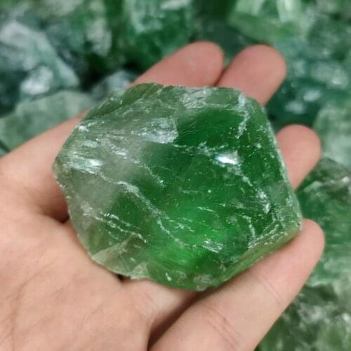 1pc 70-80g Natural raw green fluorite rough stone natural quartz crystals mineral energy stone for healing