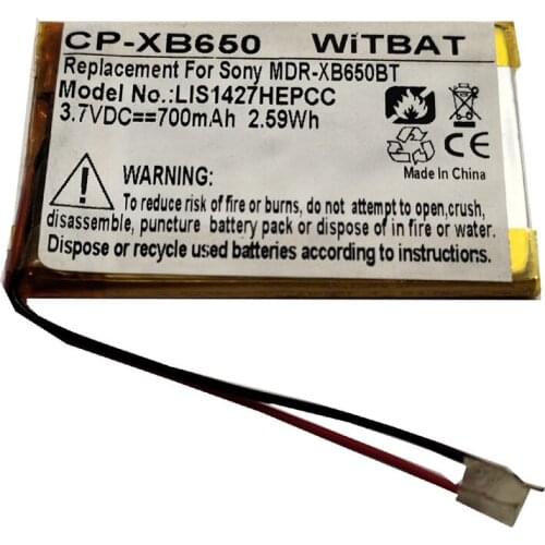 New 3.7V 700mAh Li-Polymer Battery Suitable for Sony DP-RF6500, MDR-DS6500 headset battery Rechargeable Replacement LIS1427HNPCS