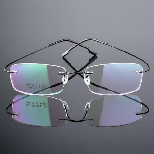 NYWOOH Titanium Rimless Reading Glasses Men Women Clear Len Eyeglasses Presbyopic Eyeglass with diopters 1.0 1.5 2.0 2.5 3.0 3.5