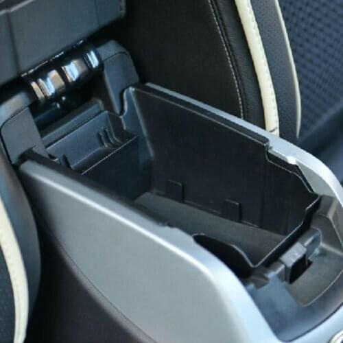 Armrest Storage Box Space-saving Matched ABS Auto Secondary Storage Tray for Ford Escape 2013 2014 2015 2016