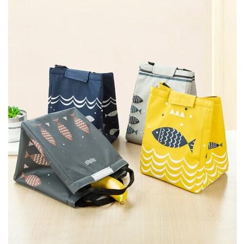 Portable canvas lunch box bag insulation bag aluminum foil thickened Lunch Bag8