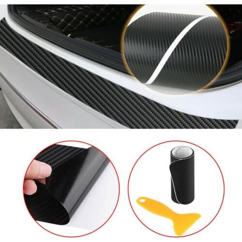 Carbon Fiber Rubber Moulding Strip Soft Black Trim Bumper Strip DIY Door Sill Protector Edge Guard Car Stickers Car Styling