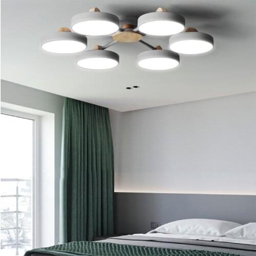 Nordic Ceiling LED Light Luxury Round Lamp Living Room Lamp Bedroom Lamp Kindergarten Lamp White Collar Office Lamp