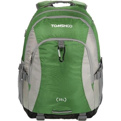TOMSHOO 35L Climbing Backpack Camping Trekking Rucksack Unisex Nylon Sports Backpack Men Women Outdoor Bags with Carabiner