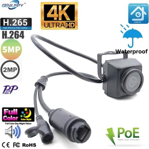 XMEYE Security Outdoor Waterproof Full Color Starlight 5MP 2MP Micro IP Network POE CCTV Video Surveillance Camera Audio Network