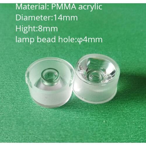 10pcs LED Lens Counter Lens Lamp Bead Lens Waterproof Lamp Strip Lens 3030 Patch Lamp Bead Diameter 14mm High 8.0mm