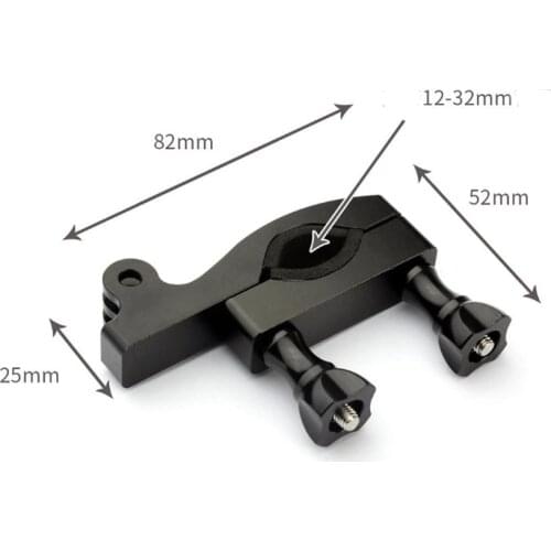 12-32mm All-Aluminum Handlebar, Seat Post, Bike & Ski Pole Mount for GoPro Hero 8, Max, 7, 6, Fusion, Hero 5, 4, Session, 3+, 3
