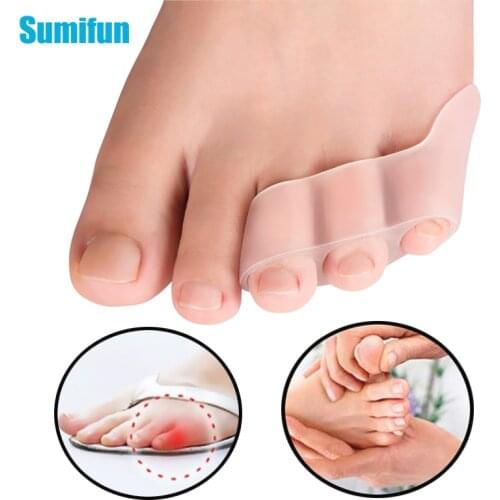 4pcs Three-hole Toe Separator Transparent Bunion Pain Relief Toe Straightener Protector Hallux Valgus Pedicure Foot Care D2960