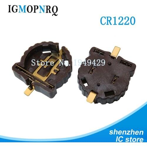 20PCS CR1220 CR1225 button battery holder connector 3V SMD package plating temperature