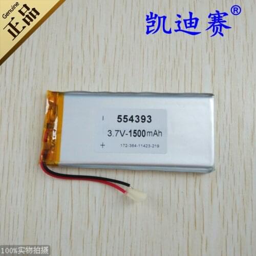 3.7V 1500mAh polymer lithium battery 554393 tablet battery Rechargeable Li-ion Cell Rechargeable Li-ion Cell