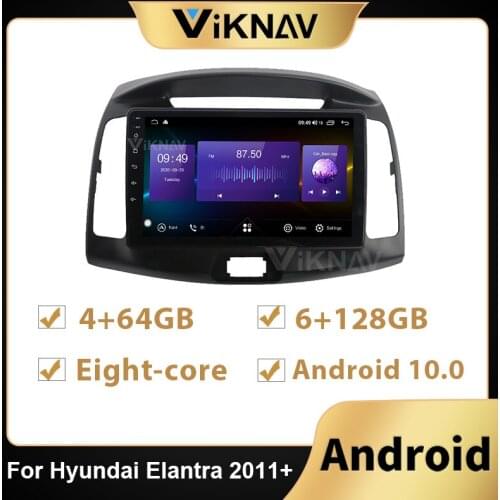 Car Android 128G Car Radio Multimedia Player GPS Navigation For hyundai Elantra 2011+ 2din video Player stereo Recorder