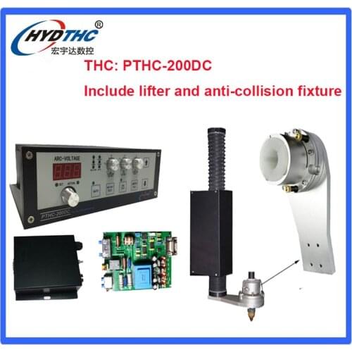 Stand alone arc torch height controller THC PTHC-200DC for plasma cutting machine include lifter and anti-collision fixture