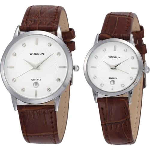 Fashion Casual Couple Watches Pair Watches Leather Strap Quartz Watch Men Women Wristwatches relogio masculino relogio feminino