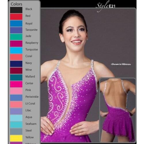 Ice Figure Skating Dress For Kids Fashion New Brand Figure Skating Dresses Crystal Custom DR3599