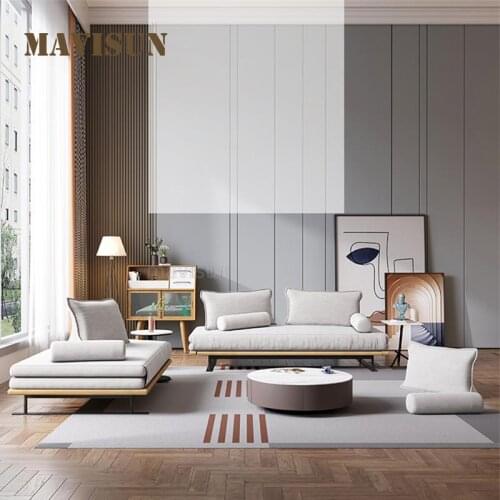 European Solid Wood Multifunctional Sofa Bed Modern Minimalist Folding Chair Bed For Sitting And Sleeping Space-Saving Furniture