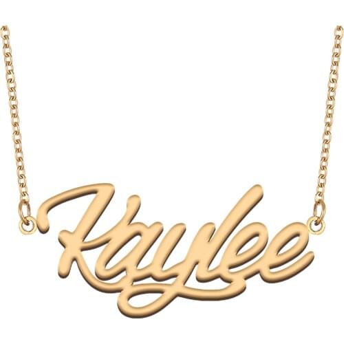 Kaylee Name Necklace for Women Stainless Steel Jewelry 18k Gold Plated Nameplate Pendant Femme Mother Girlfriend Gift