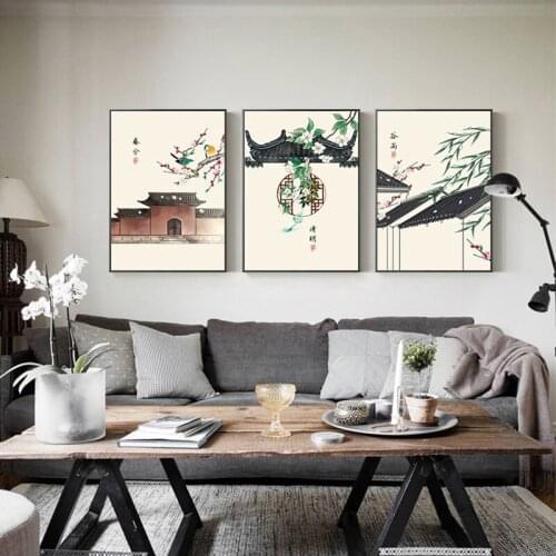 Chinese Traditional Solar Terms Canvas Painting Wall Art Nordic Posters and Prints Wall Pictures for Living Room Decoration