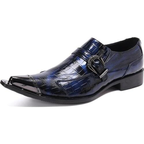 The New Designer Men Dress Shoes Genuine Leather Slip On Mens Shoe For Suit Black Office Party Formal Man Wedding Shoes