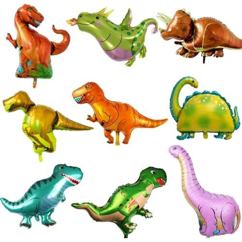 New Dinosaur Aluminum Film Balloons Triceratops Tyrannosaurus Rex Brontosaurus Dinosaur Theme Party Decoration