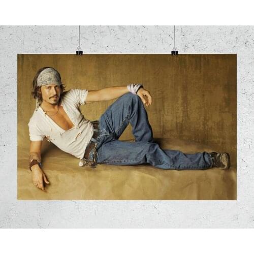 H477 Silk Poster Home Decoration Johnny Depp Movie Man Star 03 Wall Art Christmas Gift