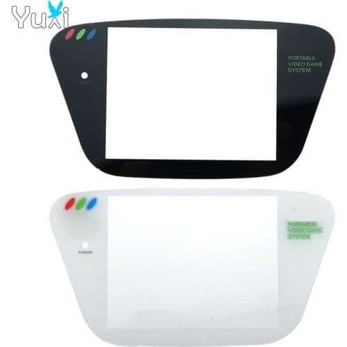 YuXi Plastic & Glass Protective Screen Lens Replacement For Sega Game Gear GG Protector Screen Cover Black/White