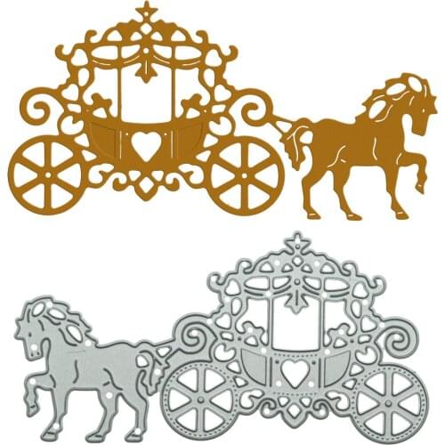 Medieval Royal Carriage Pattern Metal Cutting Dies For Scrapbooking DIY Card Photo Album Clipart Paper Clip Art Decorating