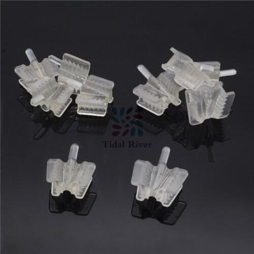 Dental Silicone Mouth Prop Support Holding Saliva Ejector Suction Tip 5 Large and 5 Small