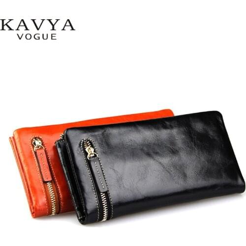 ON SALE! Free Shipping 100% genuine leather wallet Simple Fashion Long Section purse for men and women,Lady Clutch wallet