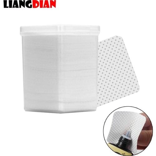 1 Box 200pcs Cotton Clean Cleaning Pads Wipe For Eyelash Extension Glue Bottle Mouth Nail Removal Towels Cotton Piece