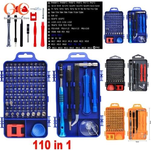 110PCS/Sets Screwdriver Set Multi-function Computer PC Mobile Phone Cellphone Digital Electronic Device Repair Home Tools screws