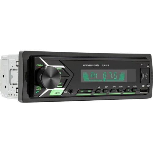 12V Universal 7 Colors Light FM Radio Player Portable Dual Bluetooth Handsfree Stereo USB MP3 Music Player for Car Center