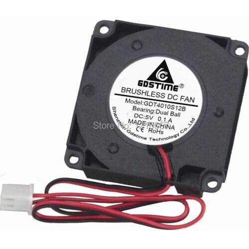2 PCS lot Gdstime 2Pin 5V 4cm 40mm 40x10mm Ball Bearing Brushless Cooling Exhaust Blower Fan
