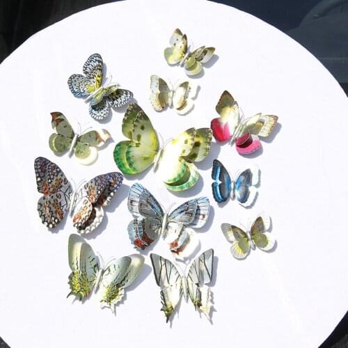 3d Butterflies Stickers Wall Sticker Childrens Room Decor Mural Home Decoration Accessories on The Cabinet Refrigerator Nursery