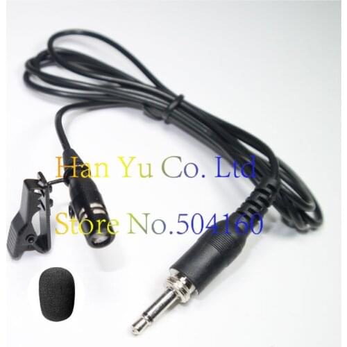 4pcs Free Shipping Male Screw Thread Lock 3.5 mm Black Color Clip Worn Microphone For Wireless Microphone