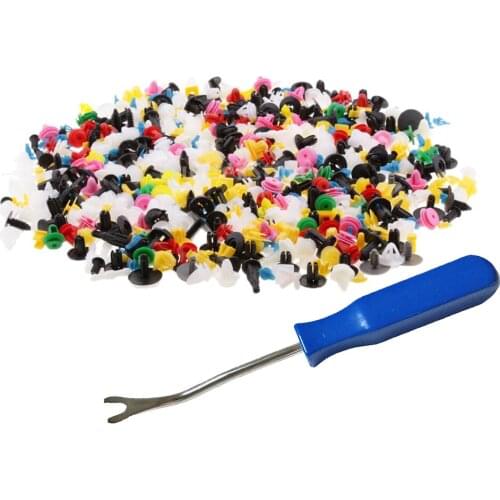 500 PCS Fender Clips Push Body Rivets Fasteners Clamps Meets Different Type Car - Include Metal Fastener Removal Tool
