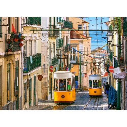 5D Diy Diamond Painting Full Square San Francisco City Tram Diamond Embroidery Rhinestone Round Kits Landscape Home Decor