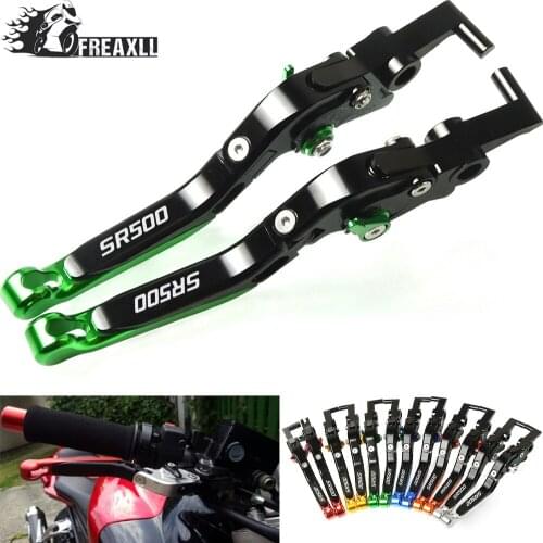 CNC Aluminum Motorcycle Motorbike Accessories Handlebar Grips Adjustable Folding Brake Clutch Levers For YAMAHA SR500 SR 500