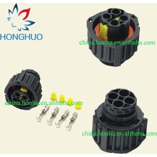 Freeshipping 5sets for Tyco AMP 4 pin female sealed BU-GEH auto connector CIRCULAR DIN HOUSINGS 1-967325-1