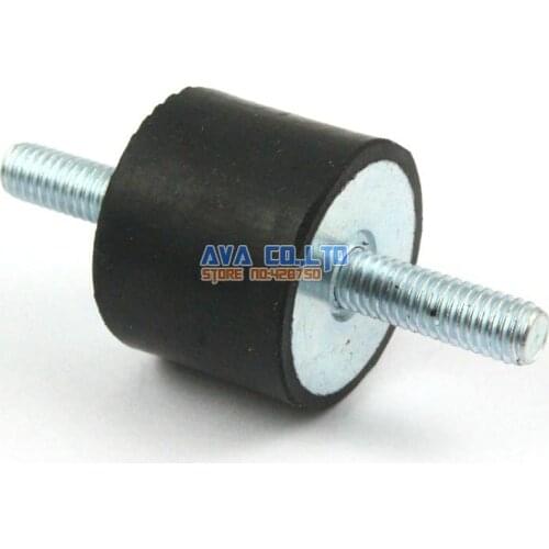 8 Pieces 25*20mm M6*17mm Double End Male Rubber Anti Vibration Mount Bobbin Isolator